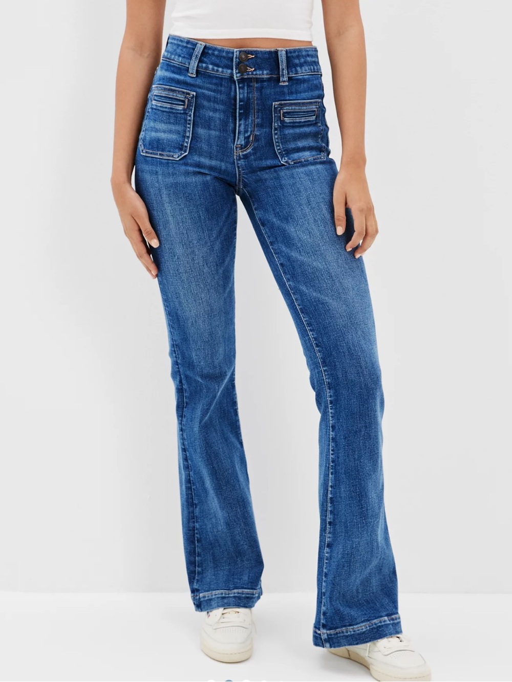 American Eagle super hi rise flare jeans
